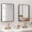 Black Metal Tempered Mirror With Deep Frame-343798857-343798855