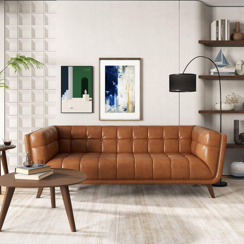Canapé en cuir Addison (cognac 84 po)