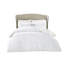 Lit en microfibre 5 pièces - très grand, blanc, motif, édredon à volants, literie lavable à la machine, microfibre blanche et accents lavables-119448860