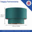 Modern Cotton Fabric Double Tier Ceiling Shade with Shiny Inner-98656001-73565373