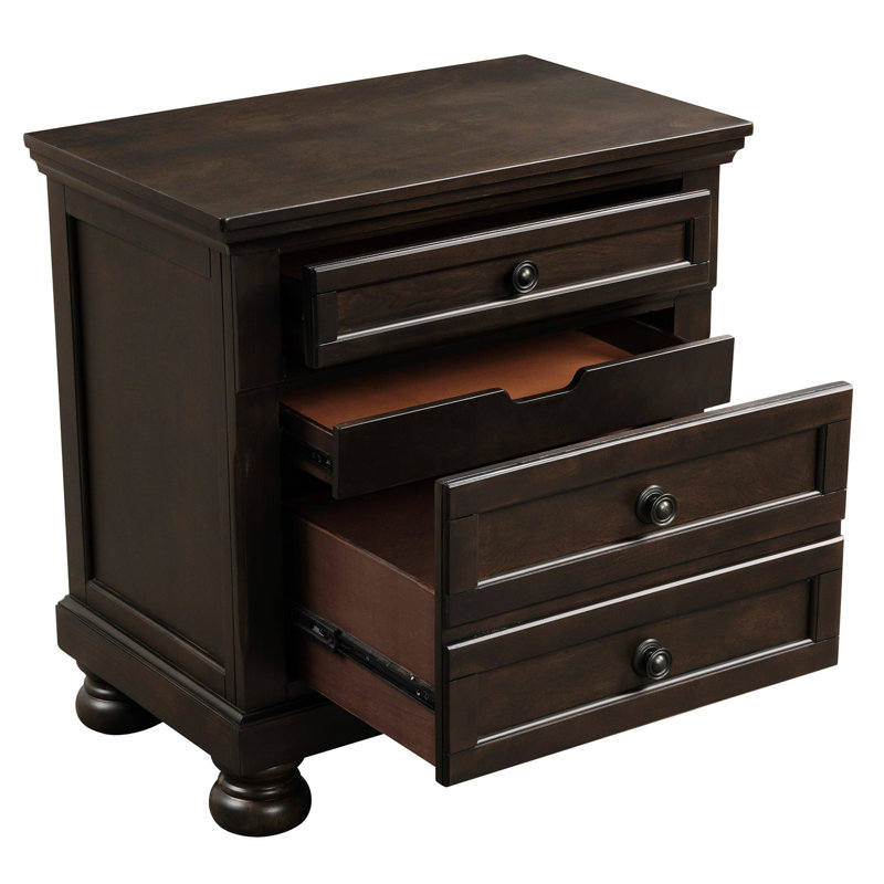 Dianna 28'' W Nightstand, Brown Mix