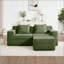 Canapé modulaire modulaire en L à 2 places sans os, canapé modulaire Cloud avec assise profonde, canapé modulaire moderne à 2 places avec coussins décoratifs et 1 repose-pieds mobile, tissu en velours côtelé-568423064-568423067-568423076