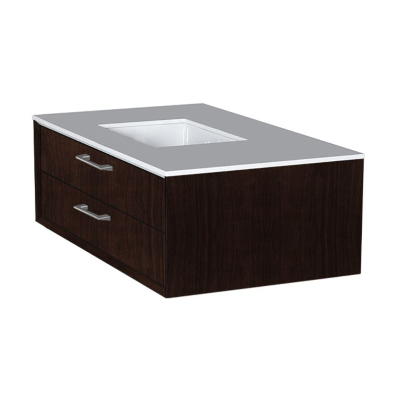 Gemelli 36'' W Vanity Top, Polished White