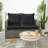 Sunbrella Outdoor Solid Loveseat Pillow and Cushion Set-857073775-857073772