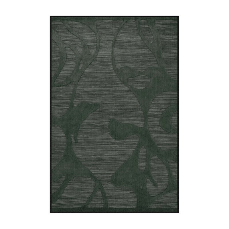 Machine Washable Abstract Gray Area Rug, Rectangle 7' x 9'