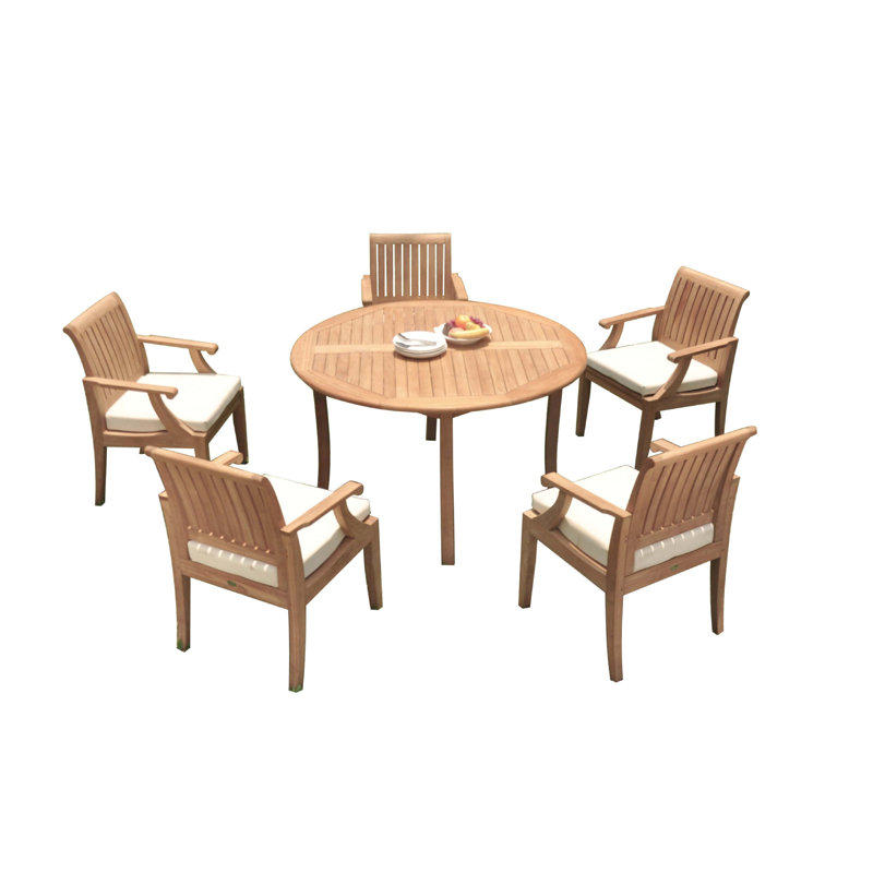 Ensemble repas pour 4 personnes Jerrold, H 30,5 po x l 52 po x l 52 po, 5