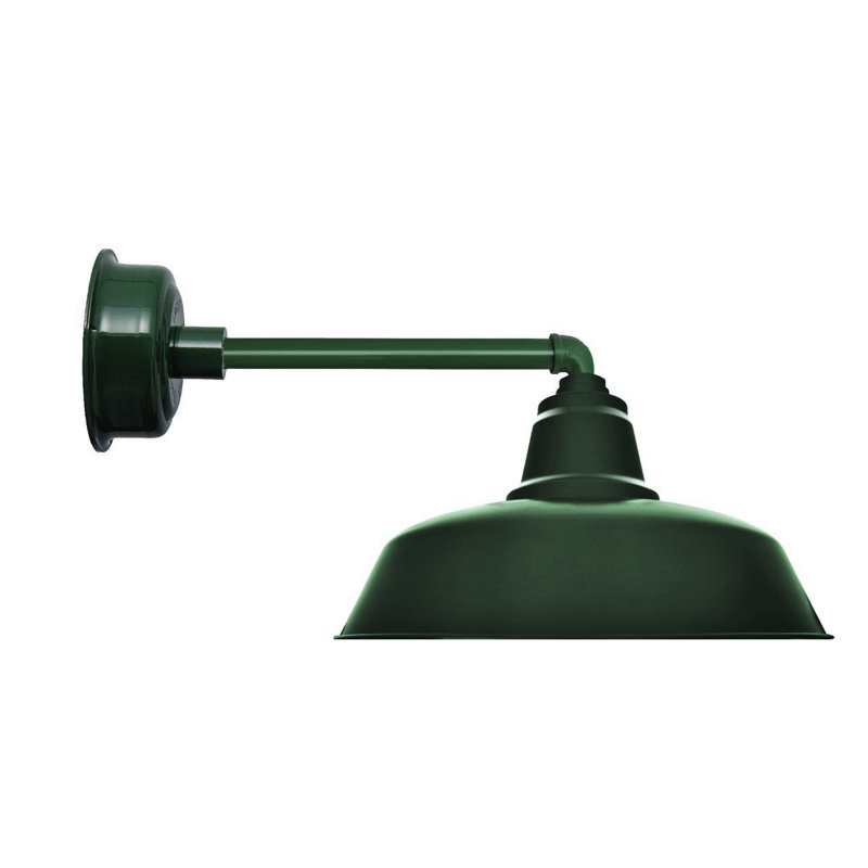Vandervliet LED Wall Light, Green, 9.625" H x 18.5" W x 12.25" D