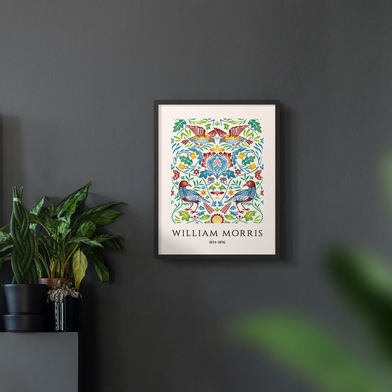 William Morris, reproduction encadrée Cxxiii, Noir, H 14 po x l 11 po