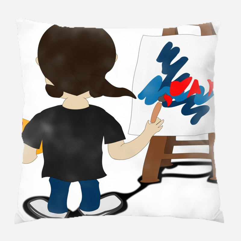 Coussin de jeté avec peintre Wilsonville, Microsuède, Intérieur