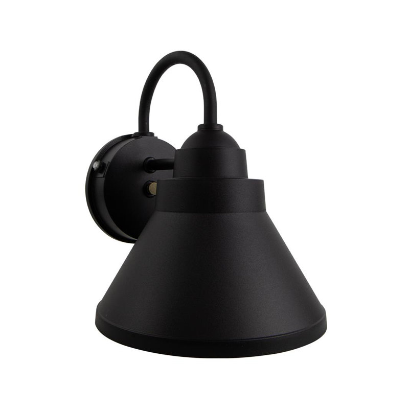 Solus Goose Outdoor Security Wall Mount Fixture with Dusk-to-Dawn and Motion Sensor, Black