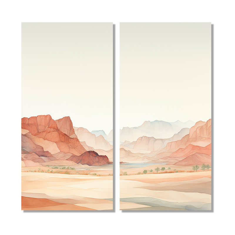 «Minimalisme Canyon View I - Paysages, art mural Canyon», 20" H x 24" W, Wrapped Canvas, Does Not Apply
