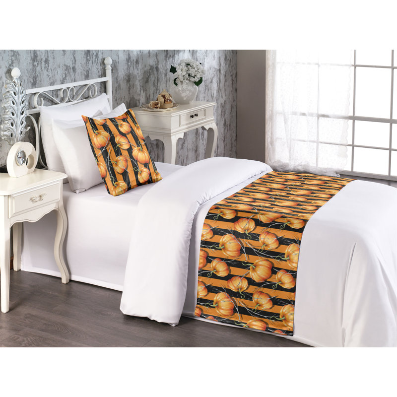 Ensemble de chemin de lit citrouille Ambesonne, Simple
