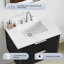 Plateau de meuble-lavabo en pierre composite avec lavabo simple rectangulaire blanc l 31 po x P 22 po Jaen