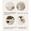 Table basse asymétrique moderne avec pieds cylindriques blanc crème Modern