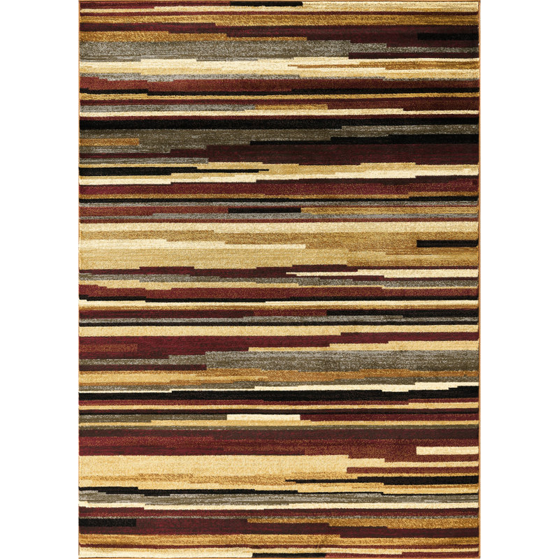 7 pi 10 po Le tapis multicolore en polypropylène By 3 de By By 3 ajoute une touche sophistiquée