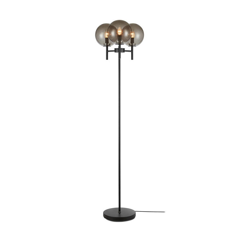 Celine 147cm Novelty Floor Lamp, Smoke, Black