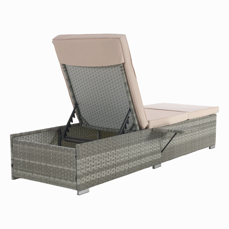 Canapé d'extérieur PE Rotin Furniture Deck Chair, Beige