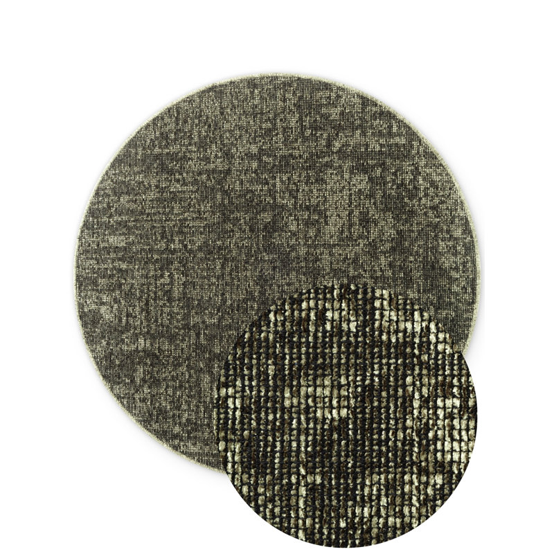 Geometric Cotton Area Rug, Round 160 cm