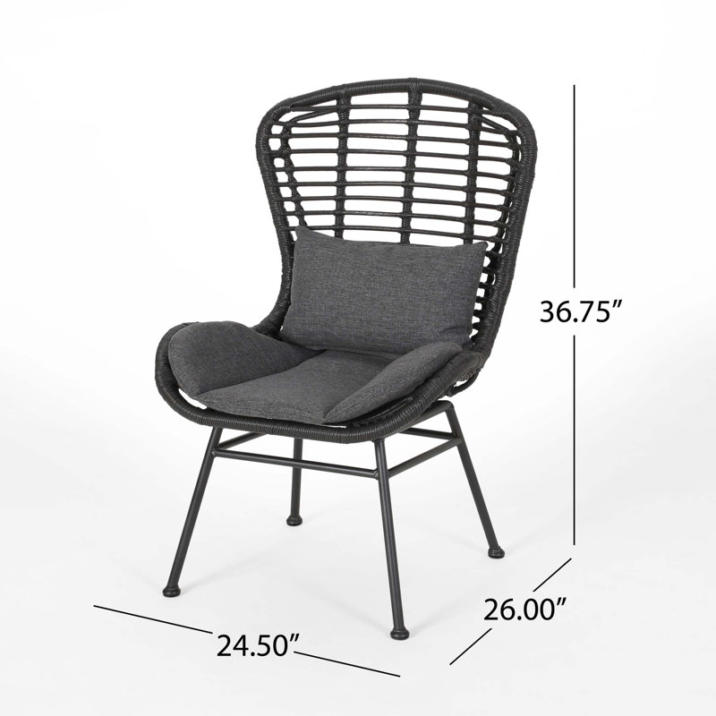 Fauteuil d'appoint contemporain Sleek Living, Gris, Gris