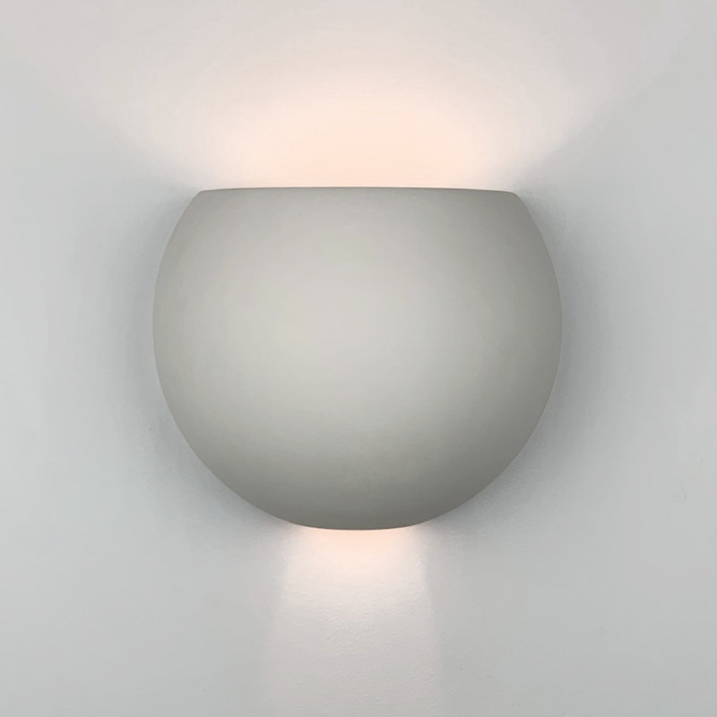 Applique murale 9,5 po Globe Curacoa Up Down, Blanc, Non