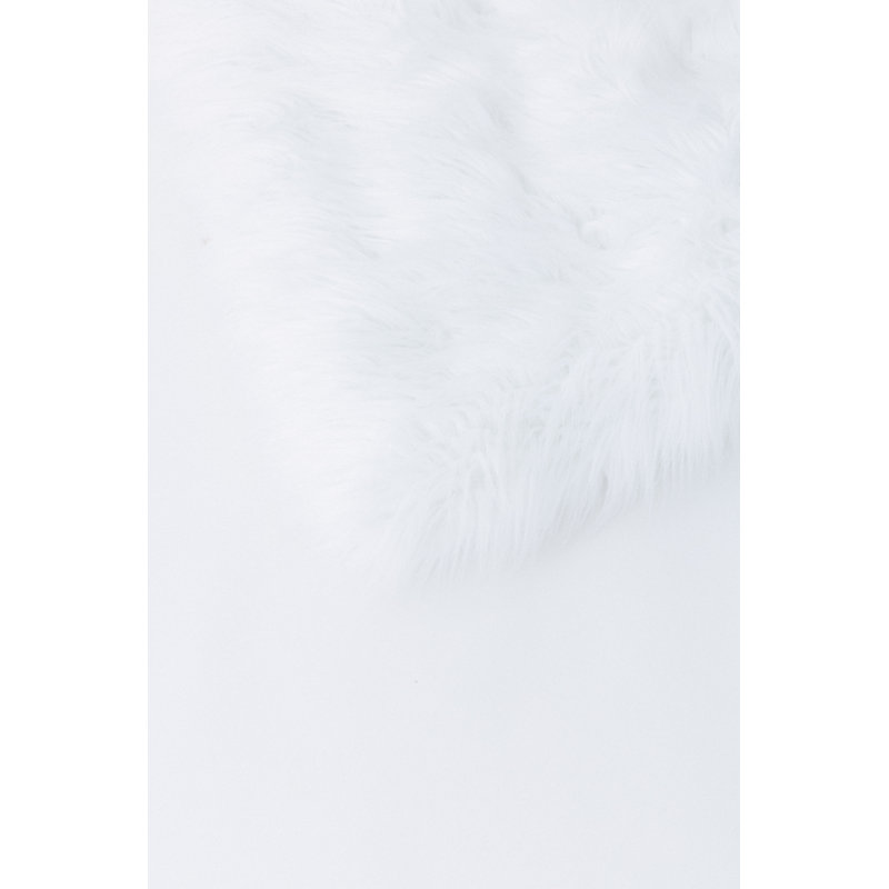 Matelas à poils longs blanc de luxe, 40 po x 40 po, Blanc