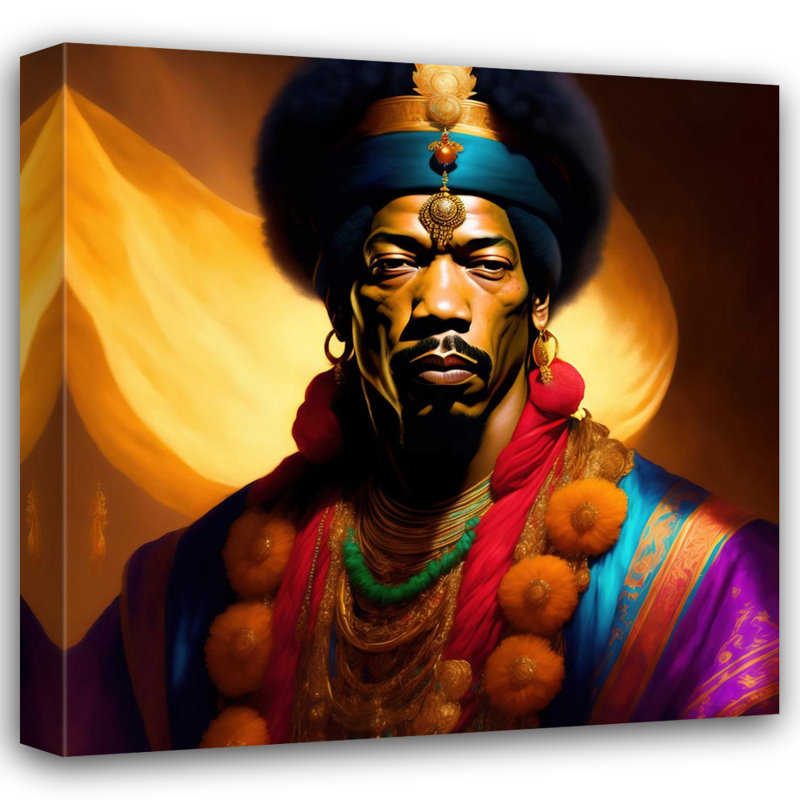 «Rock Music Jimi Hendrix» par Stephen Chambers - photographie sur toile tendue, H 15 po x l 15 po x P 1,5 po