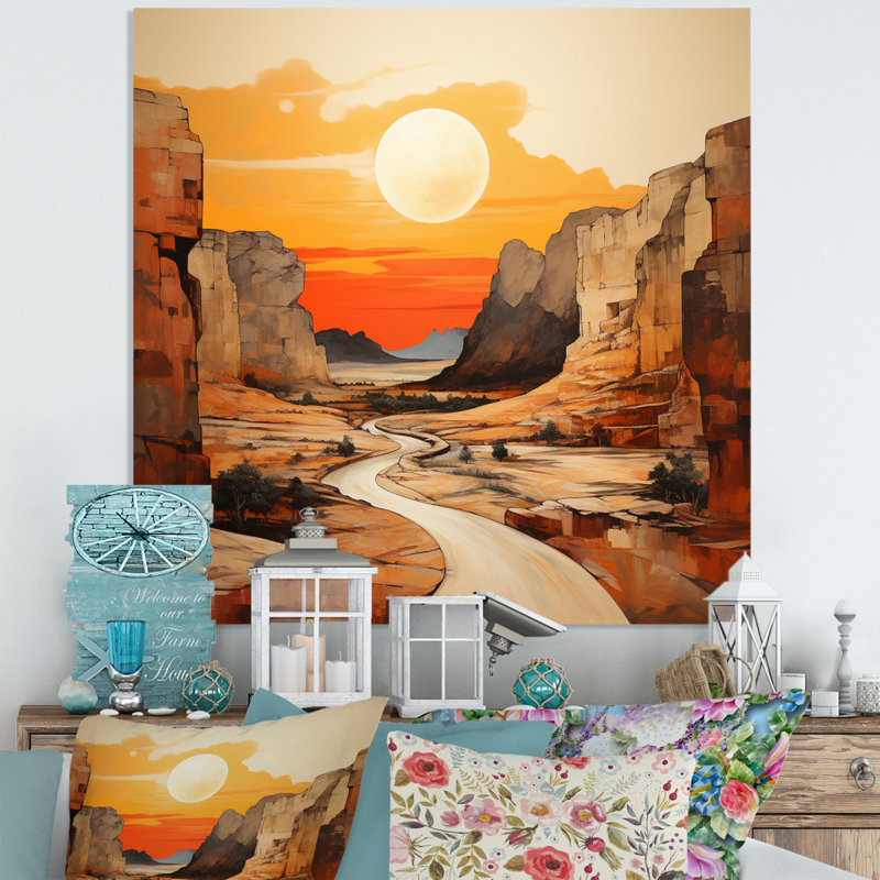 «Bold Landscape Canyon Desert», art mural en métal «Paysages», H 29 po x l 29 po x P 1 po