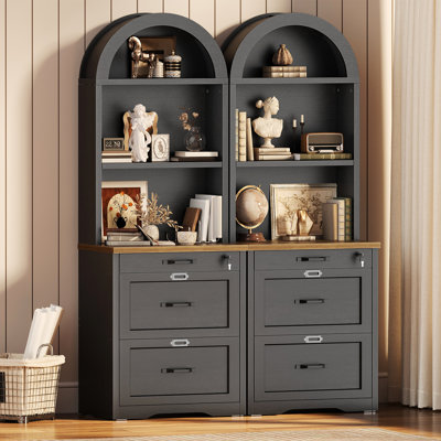 Classeur à 3 tiroirs avec serrure, idéal pour le bureau à domicile

Classeur en bois de style champêtre avec tablette de rangement, support pour imprimante, compatible avec les formats Lettre et A4