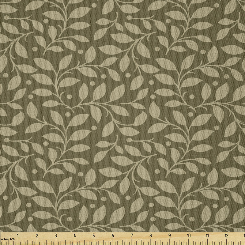 Deaquaneil Old Fashioned Leafy Branches with Dots Multi-Purpose Fabric