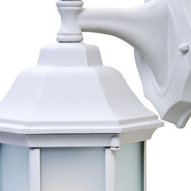 Frosted Glass Swing Arm Wall Light, White
