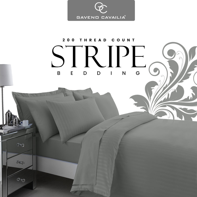  Egyptian-Quality Cotton Duvet Cover Set, Super King Duvet Cover + 2 Pillowcases, Charcoal