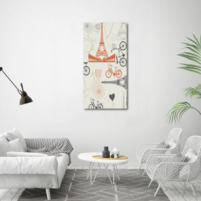 Hiltonia France Symbols - Wrapped Canvas Print
