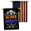 Drapeau de maison en polyester à 2 côtés Scary Night 40 x 28 po