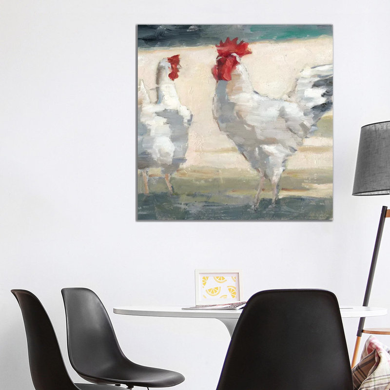 "Poulailler II" par Ethan Harper, reproduction d’art, H 37 po x l 37 po x P 1,5 po, Toile tendue, Pas de tapis