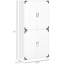 Garde-manger industriel avec 4 portes et tablettes, armoire blanche pour la chambre à coucher, le salon, le rangement dans l'entrée, les tablettes de cuisine,