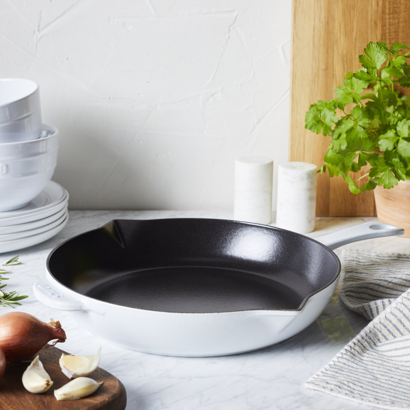 Poêle à frire en fonte Staub, Blanc, 10"