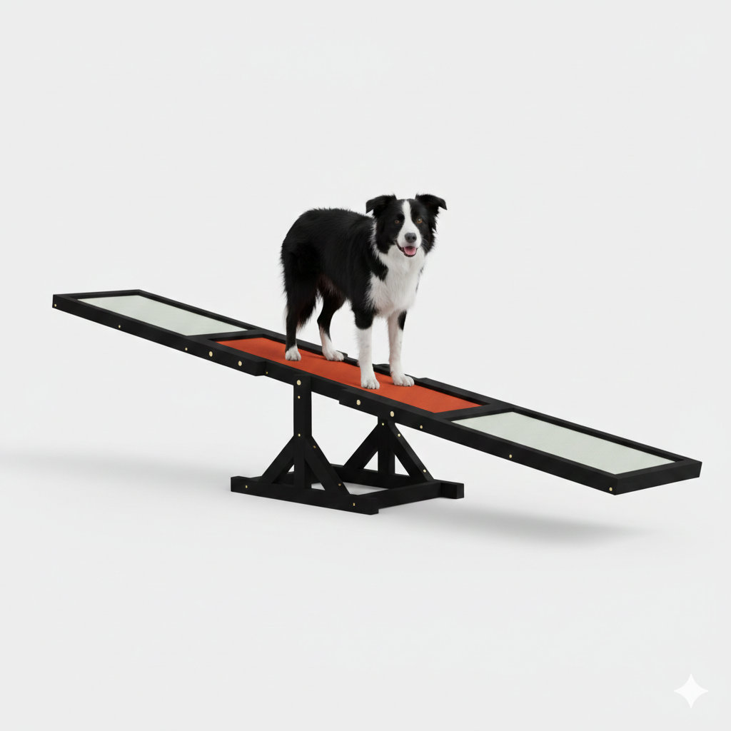 Latitude Run® Timber Pet Agility Teeter-Totter, Canine Agility Seesaw ...