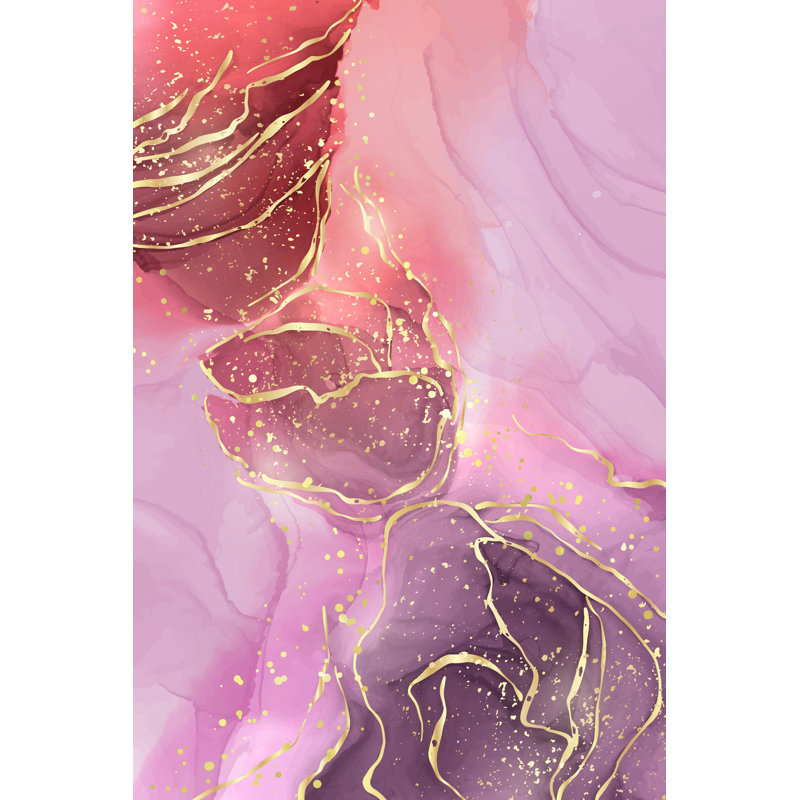 Alcohol Ink Effect - Wrapped Canvas Print, 30cm H x 20cm W x 3.8cm D