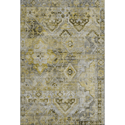 Premium Machine Washable Slesnick AMF1664 Global Rug