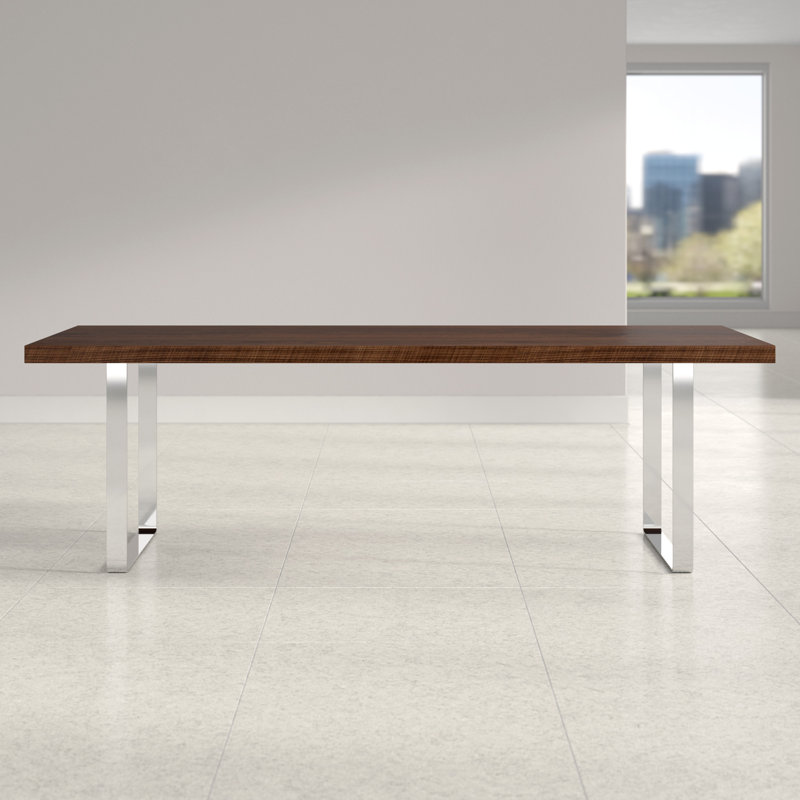 Miro Rectangular 94" Conference Table, Walnut, Black