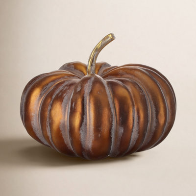 12" Metalic Autumn Latex Pumpkin