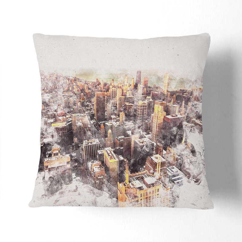 Square Throw Cushion, White, 55cm H x 55cm W x 20cm D