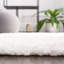 Tapis de couleur unie à poils longs touffeté à la main Victorino Performance-23047037