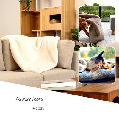 Pixie Leakproof Pet Throw, Beige