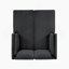 Modern Chaise Lounge Sofa Bed 53.5" Upholstered Sofa Couch Free-Combined Sofa Chaise With Dual-Layer Armrests For Living Room, Black-1812530671