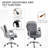 Vinsetto Velvet Home Office Chair,Button Tufted Desk Chair with Padded Armrests,Adjustable Height and Swivel Wheels,Dark Gray-353648600