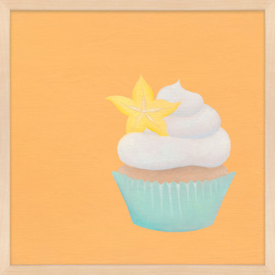 Starfruit Cupcake Painting by Katy Montica
