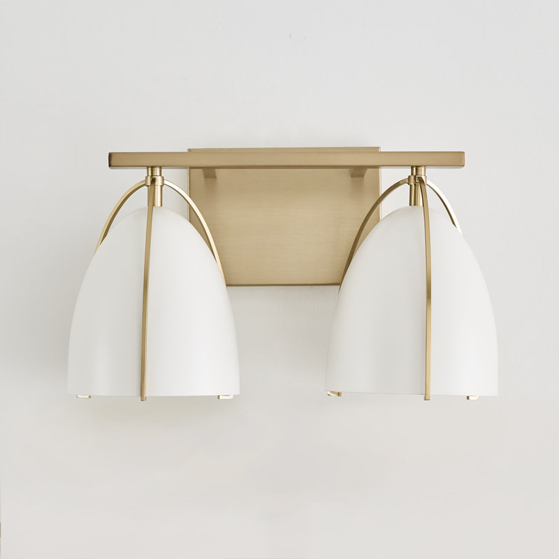 Norman 2 - Light Vanity Light, Satin Brass, White, No