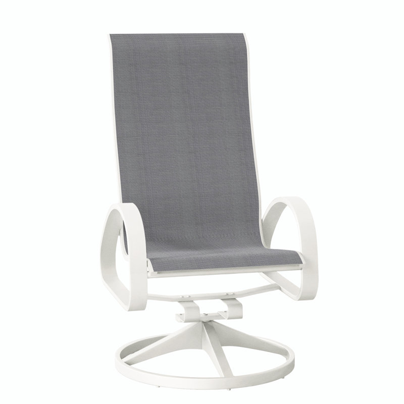 Fauteuil de patio pivotant Hiraku, Neige texturée, Brooks