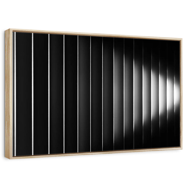 Bublitz Blinds, Floating Frame Natural Wood, 37" X 25"